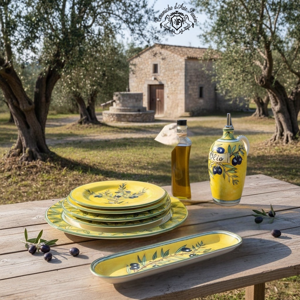olives yellow background